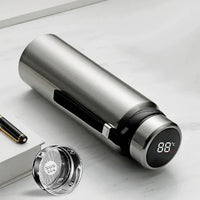 1000Ml Insulated Stainless Steel Bottle with Digital Temperature Display — Double-Wall Vacuum Insulation