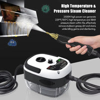 2500W Steam Cleaner with High Pressure - 6 Levels for Home and Kitchen