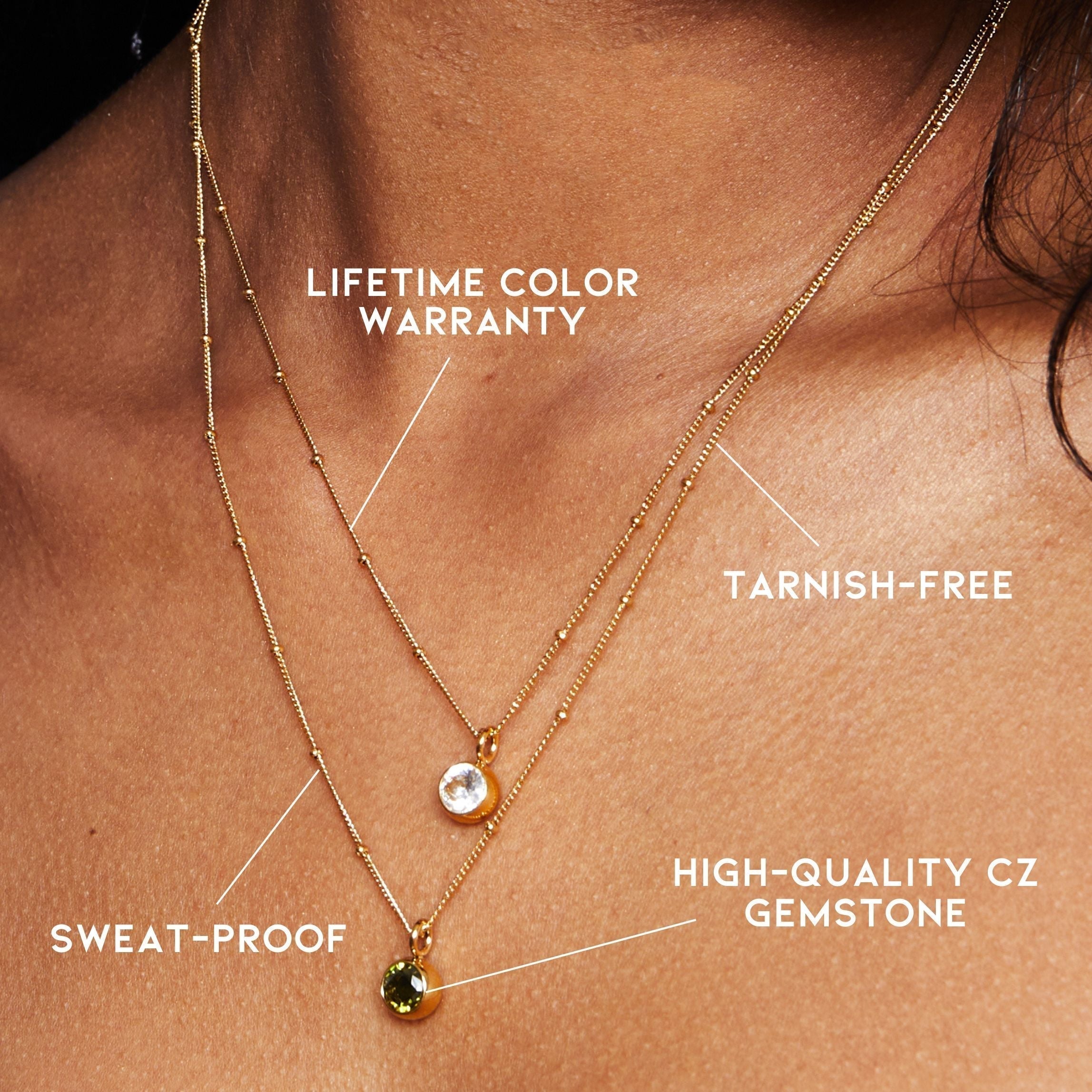 Personalized Birthstone Pendant Necklace