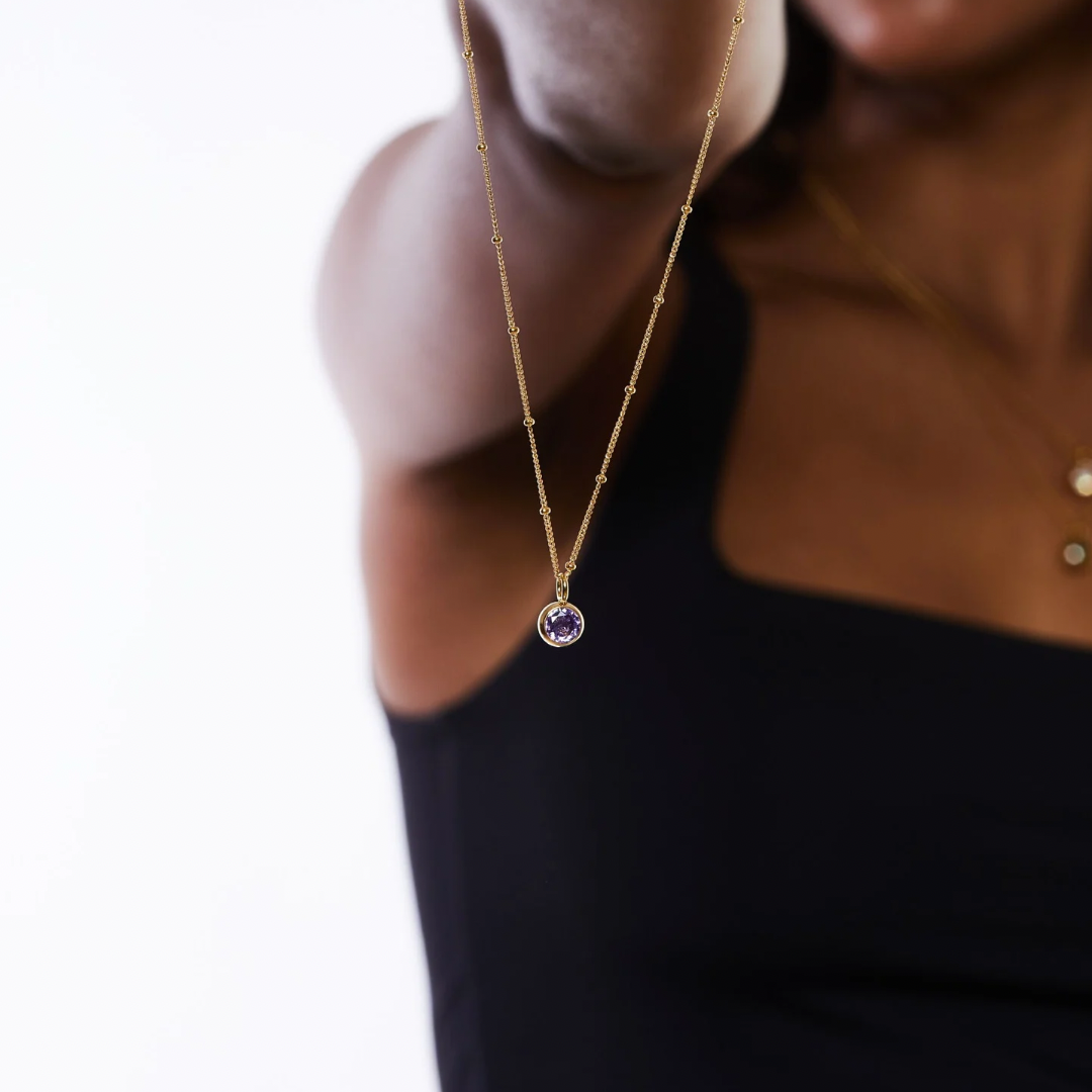 Personalized Birthstone Pendant Necklace