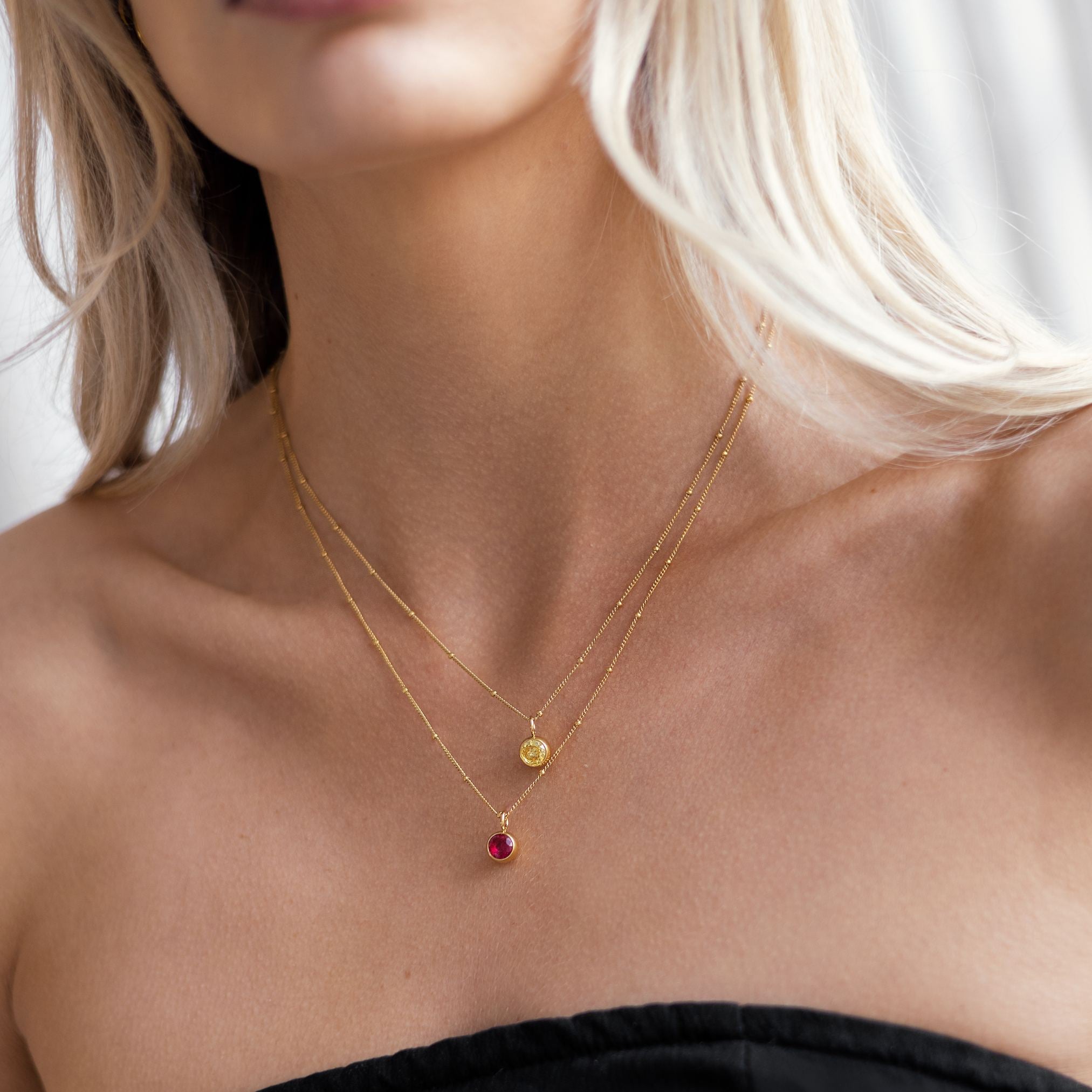 Personalized Birthstone Pendant Necklace