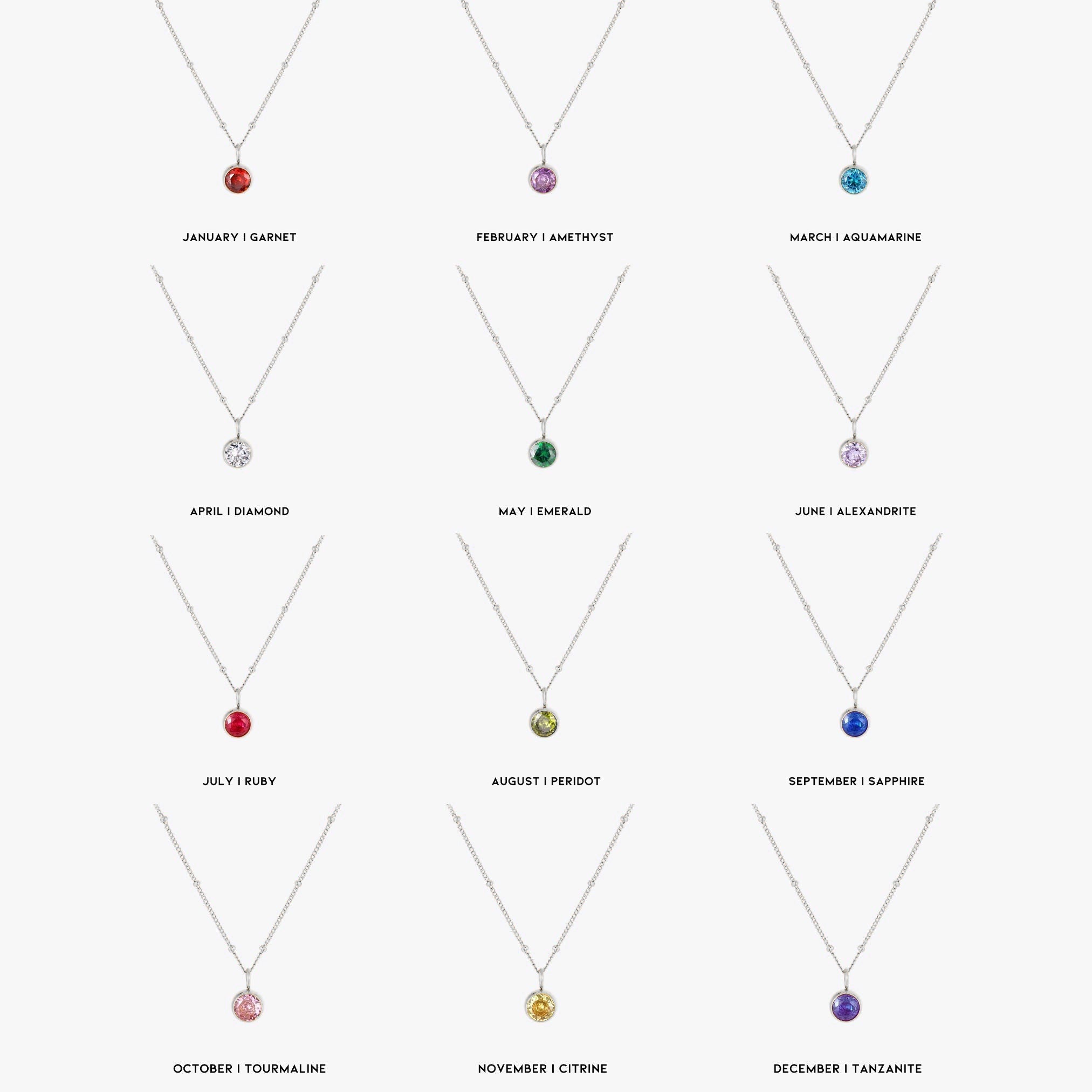 Aurora Birthstone Necklace - A Enchanting Connection