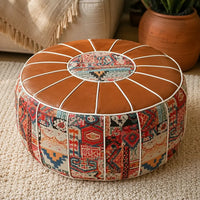 Bohemian Storage Ottoman Pouf with Hidden Compartment