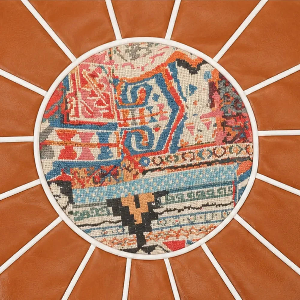 Bohemian Storage Ottoman Pouf with Hidden Compartment