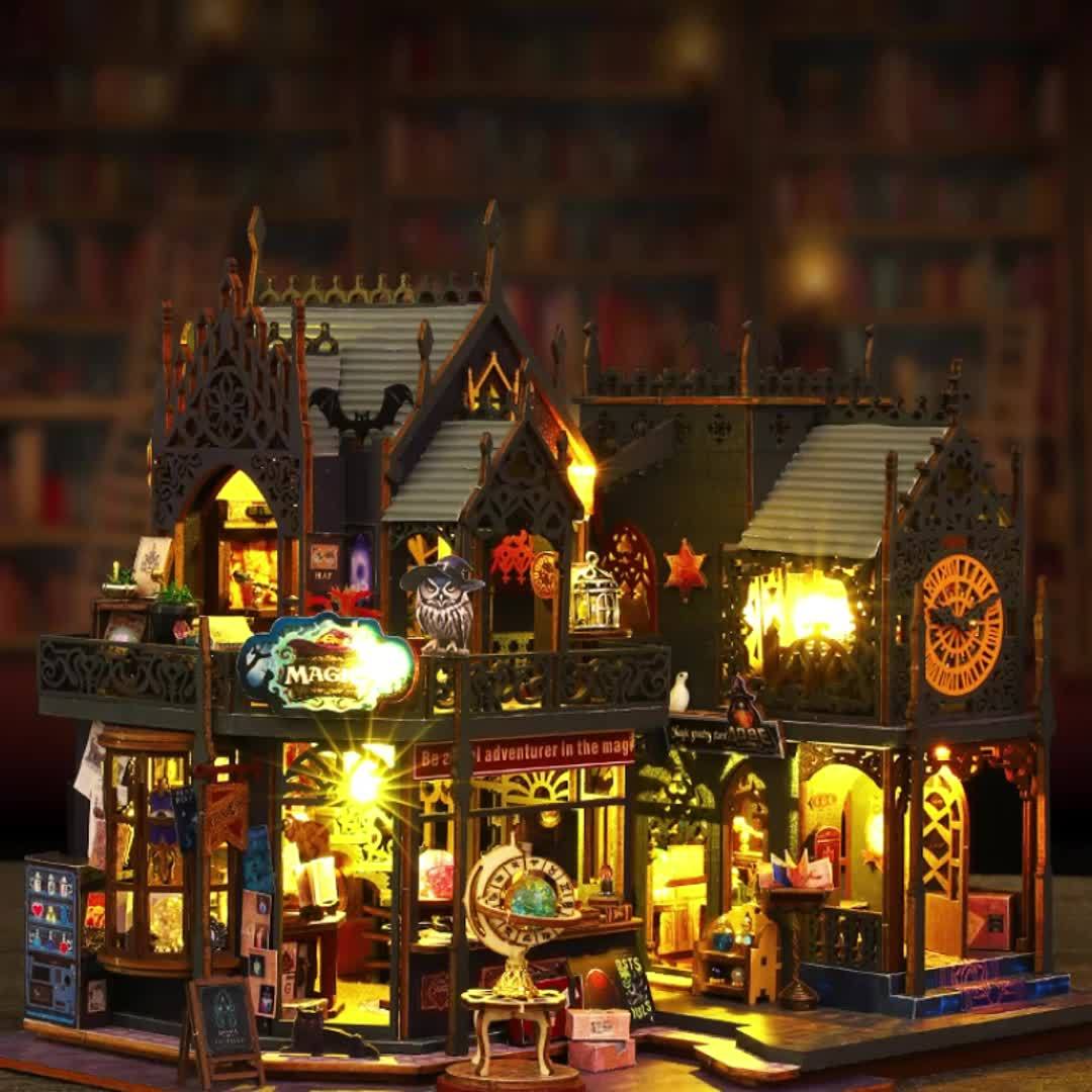 Enchanting Illuminated Wooden Book Nook DIY Kit