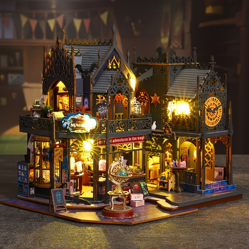 Enchanting Illuminated Wooden Book Nook DIY Kit