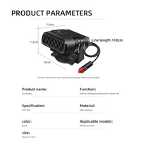 12V Car Climate Control: Defrost, Heat & Cool