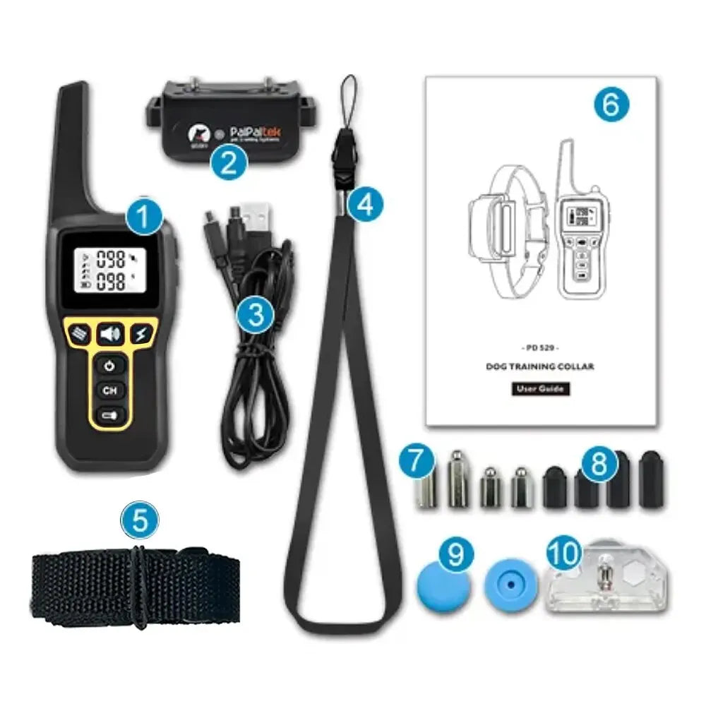 Sisica | 1000m Waterproof Dog Training Collar | Rechargeable, Remote Control & Adjustable for Small, Medium, and Large Dogs