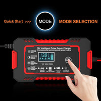 Sisica 12V 6A Smart Battery Maintainer | Pulse Repair, LCD