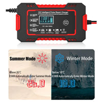 Sisica 12V 6A Smart Battery Maintainer | Pulse Repair, LCD