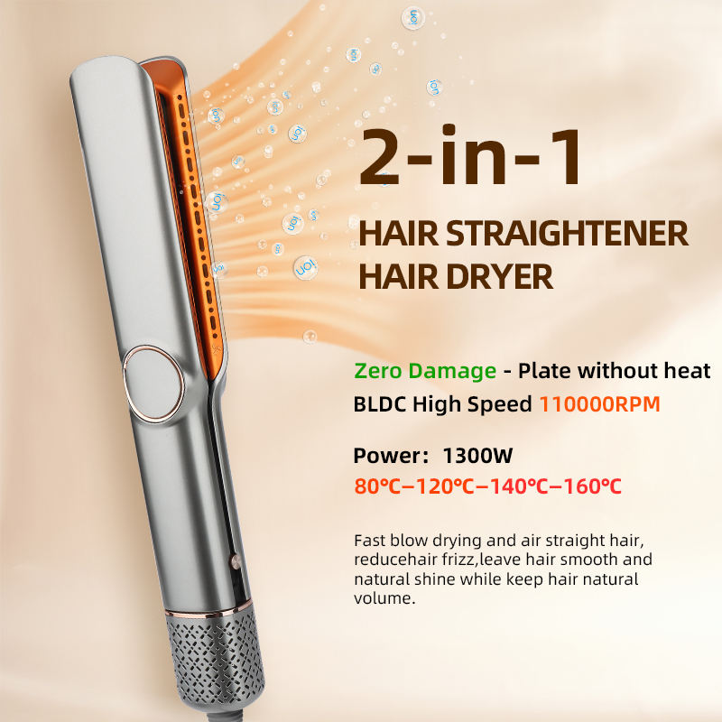 Sisica | 2-in-1 Hair Dryer & Straightener for Effortless Styling