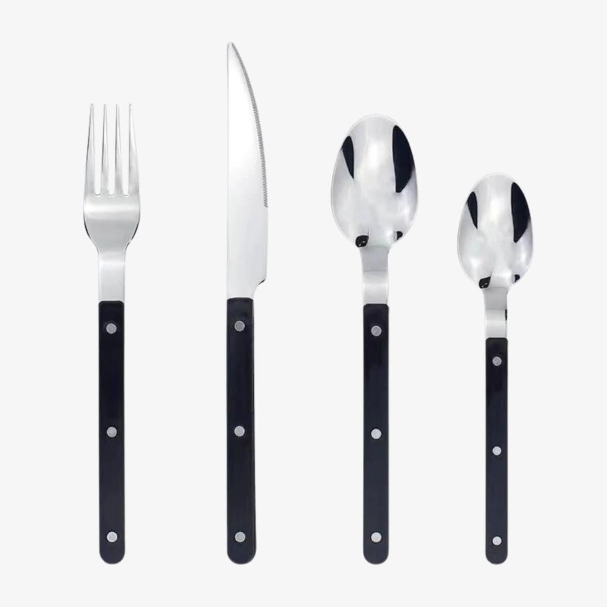 Charly | 24-piece stainless steel cutlery set with engraving