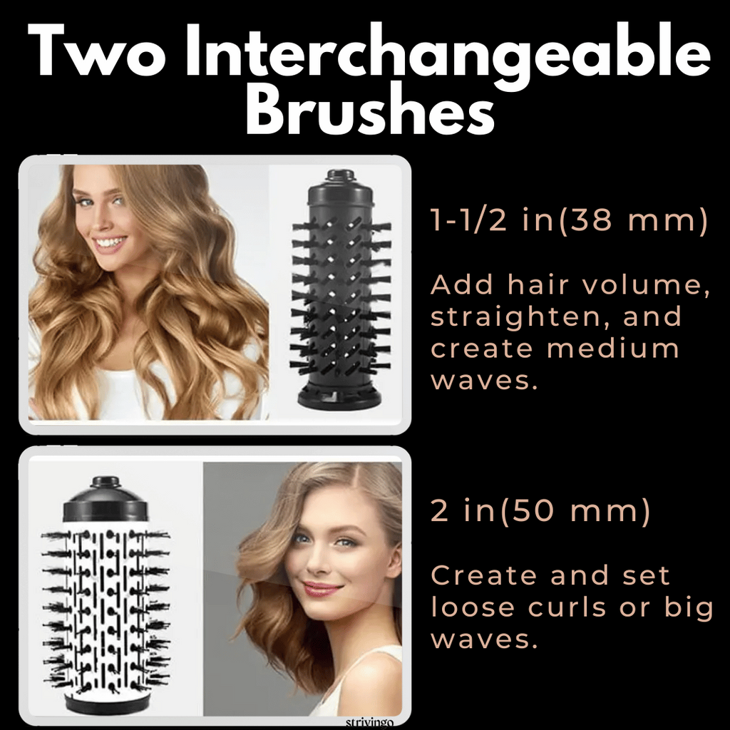 Sisica | 3-in-1 Rotating Hair Dryer & Styler with Temp Control