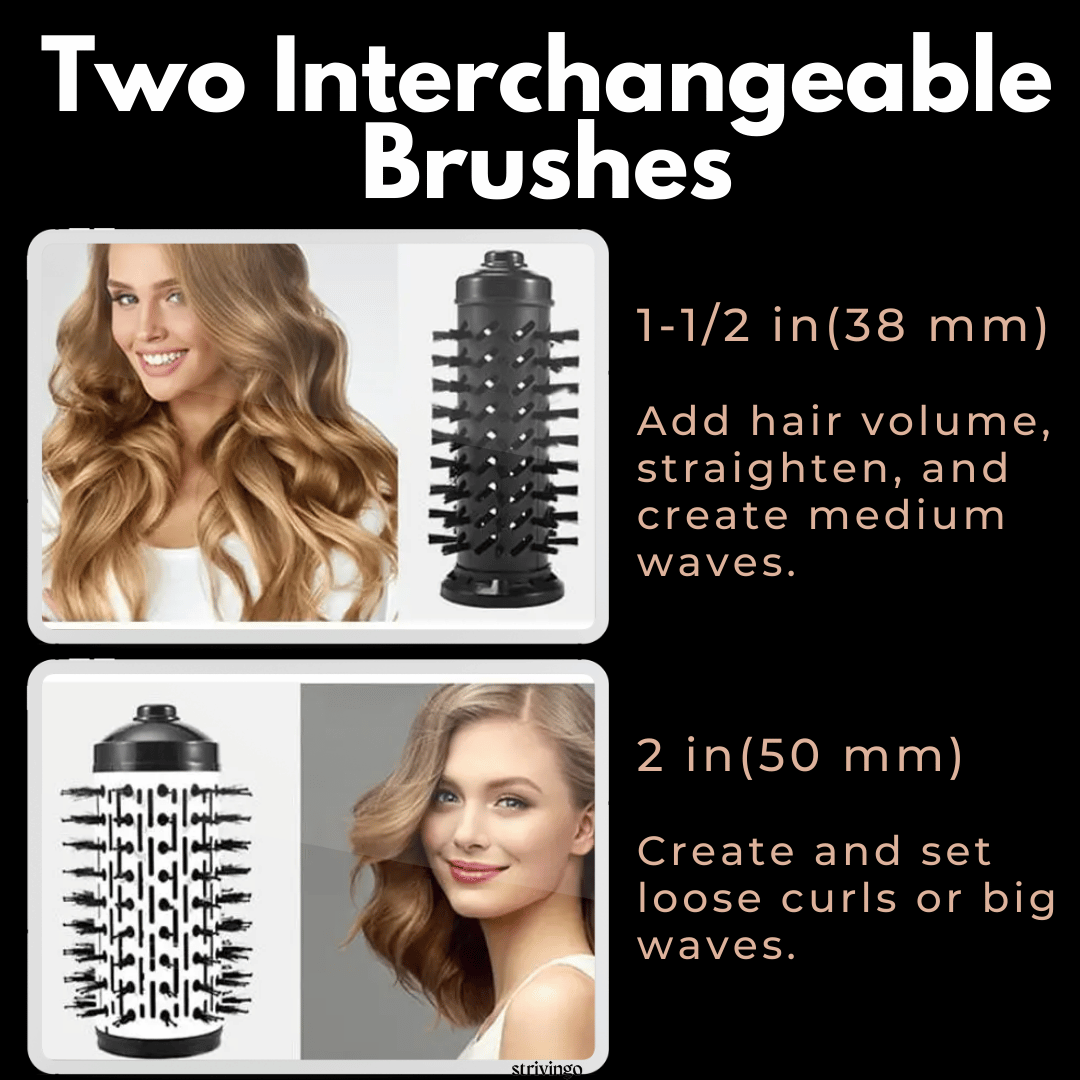 Sisica | 3-in-1 Rotating Hair Dryer & Styler with Temp Control