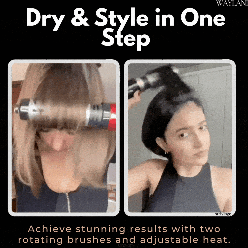 Sisica | 3-in-1 Rotating Hair Dryer & Styler with Temp Control