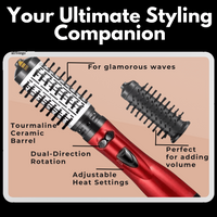Sisica | 3-in-1 Rotating Hair Dryer & Styler with Temp Control