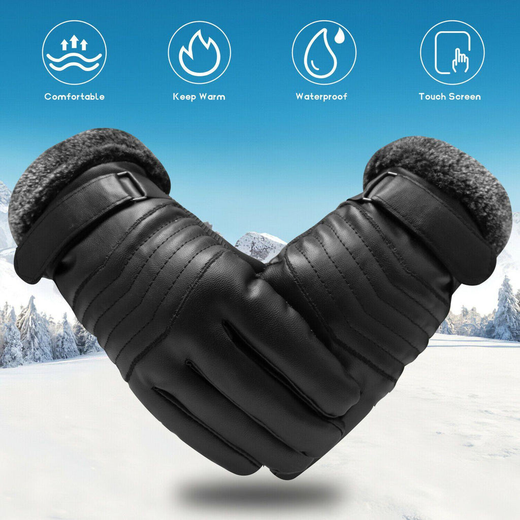 Charly | -30℃ Waterproof, Warm Leather Ski Gloves for Winter | Touchscreen Compatible