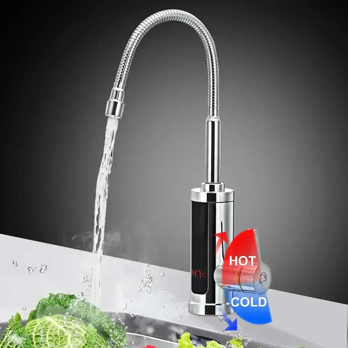 Sisica | 3000W Electric Kitchen Faucet with Instant Hot Water - FlowHeat