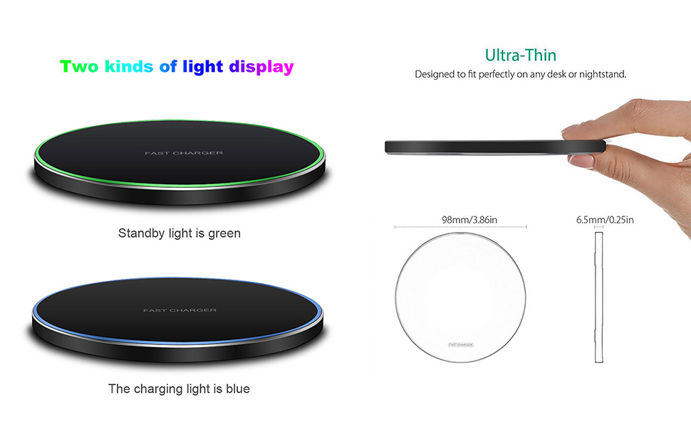 Sisica | 30W Fast Wireless Charging Pad | Premium USB C Charging Cable MagSafe Charger for Apple iPhone, Samsung & Android - Fast Wireless Charging Pad