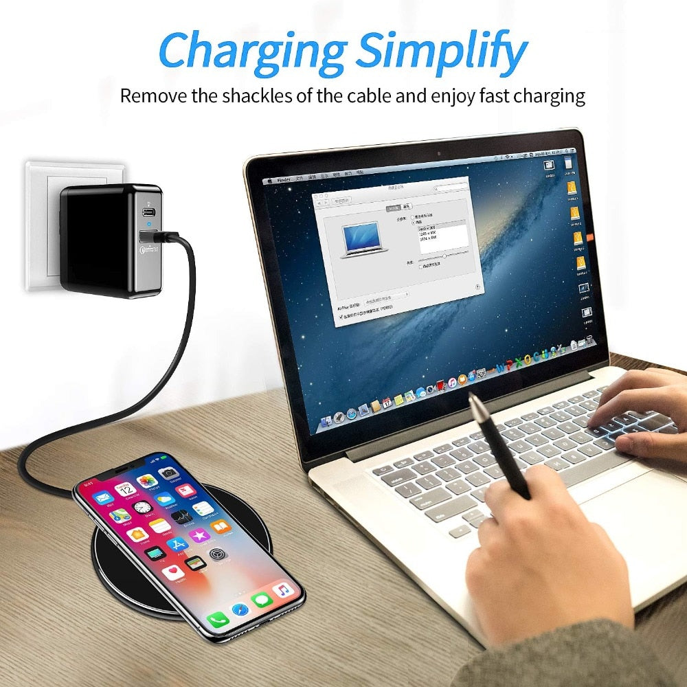 Sisica | 30W Fast Wireless Charging Pad | Premium USB C Charging Cable MagSafe Charger for Apple iPhone, Samsung & Android - Fast Wireless Charging Pad