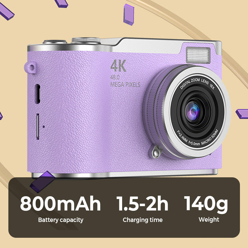 Sisica | 4K HD Flip Screen Digital Camera