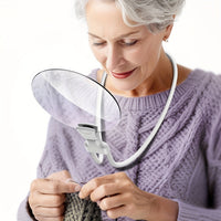 Charly | 5X Magnifying Glass Pro – Hands-free Adjustable Neck Magnifier for the Elderly and Visually Impaired – Perfect for Reading, Sewing, Crafting, and Inspection