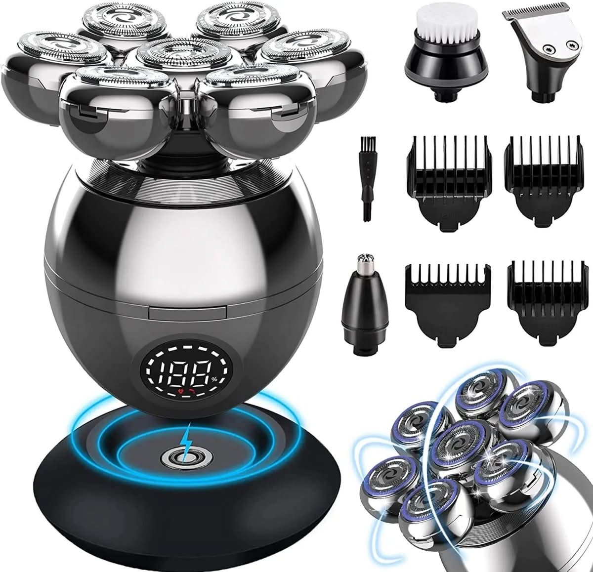 Sisica | USB Rechargeable 7-Head Shaver, IP68 Waterproof