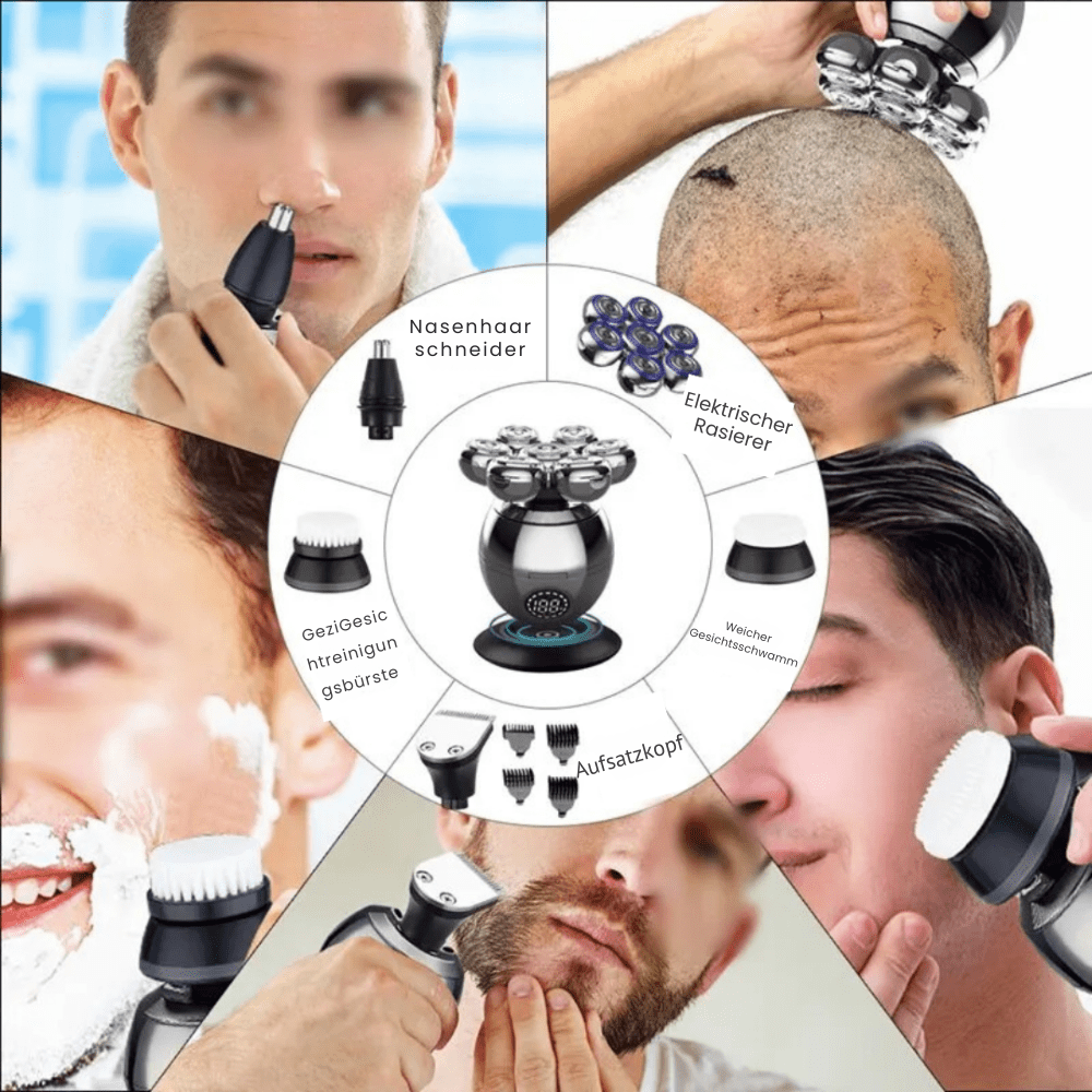 Sisica | USB Rechargeable 7-Head Shaver, IP68 Waterproof