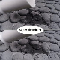 Sisica | Absorbent Bath Mat Stone Patterned Bath Rug