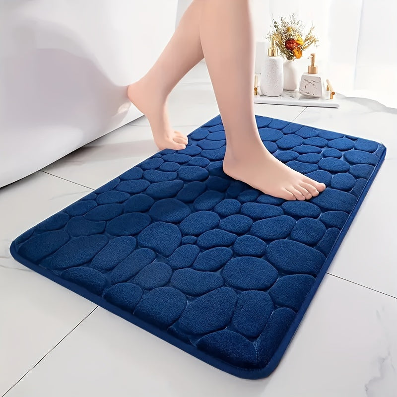 Sisica | Absorbent Bath Mat Stone Patterned Bath Rug