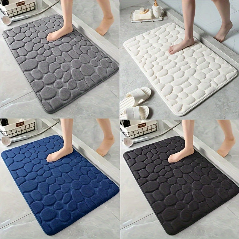 Sisica | Absorbent Bath Mat Stone Patterned Bath Rug