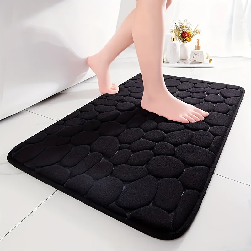 Sisica | Absorbent Bath Mat Stone Patterned Bath Rug