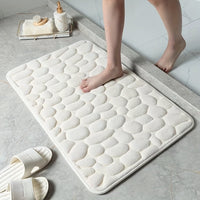 Sisica | Absorbent Bath Mat Stone Patterned Bath Rug