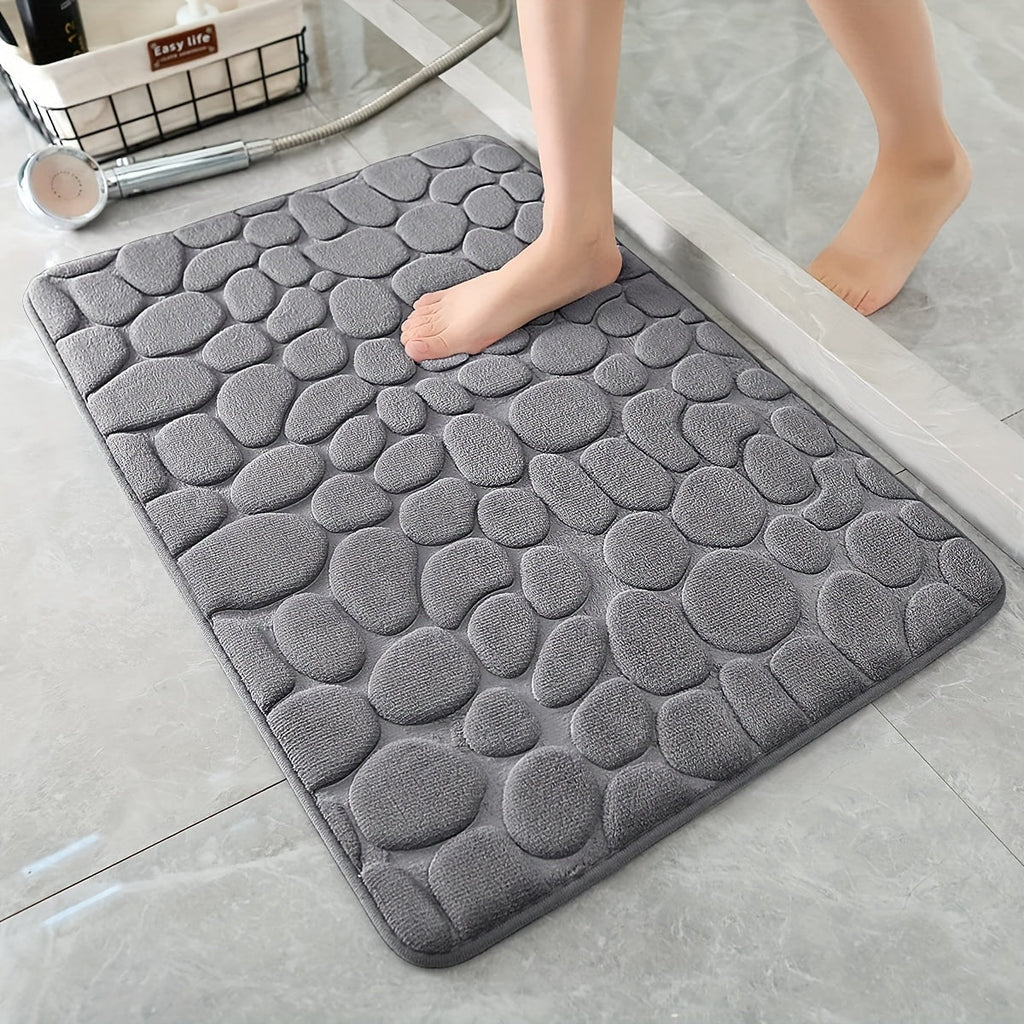 Sisica | Absorbent Bath Mat Stone Patterned Bath Rug