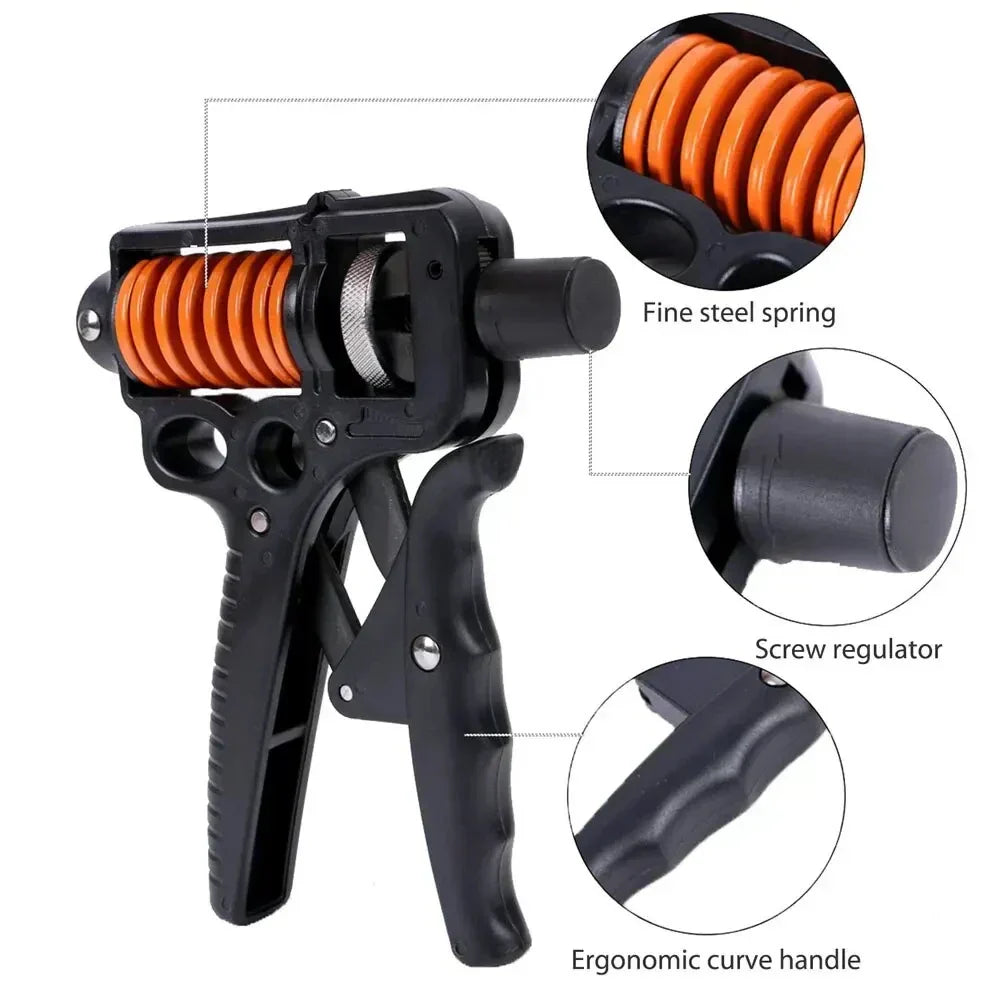 Sisica | Adjustable 5-165kg Heavy Grip Strength Training Tool - Finger Expander for Arm, Wrist, and Forearm Training