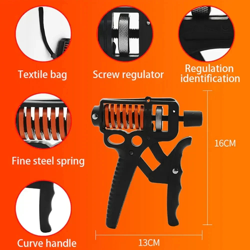 Sisica | Adjustable 5-165kg Heavy Grip Strength Training Tool - Finger Expander for Arm, Wrist, and Forearm Training