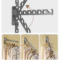 Sisica | Adjustable Wall-Mounted Clothes Rack - Foldable Clothes and Garment Organizer with High Load Design