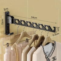 Charly | Adjustable Wall-Mounted Clothes Rack - Foldable Clothes and Garment Organizer with High Load Design