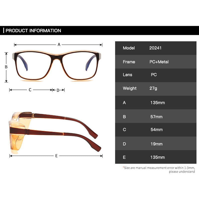 Sisica | Anti-Fog Safety Glasses | Windproof, Blue Light Blocking & Anti-Pollen for Men and Women