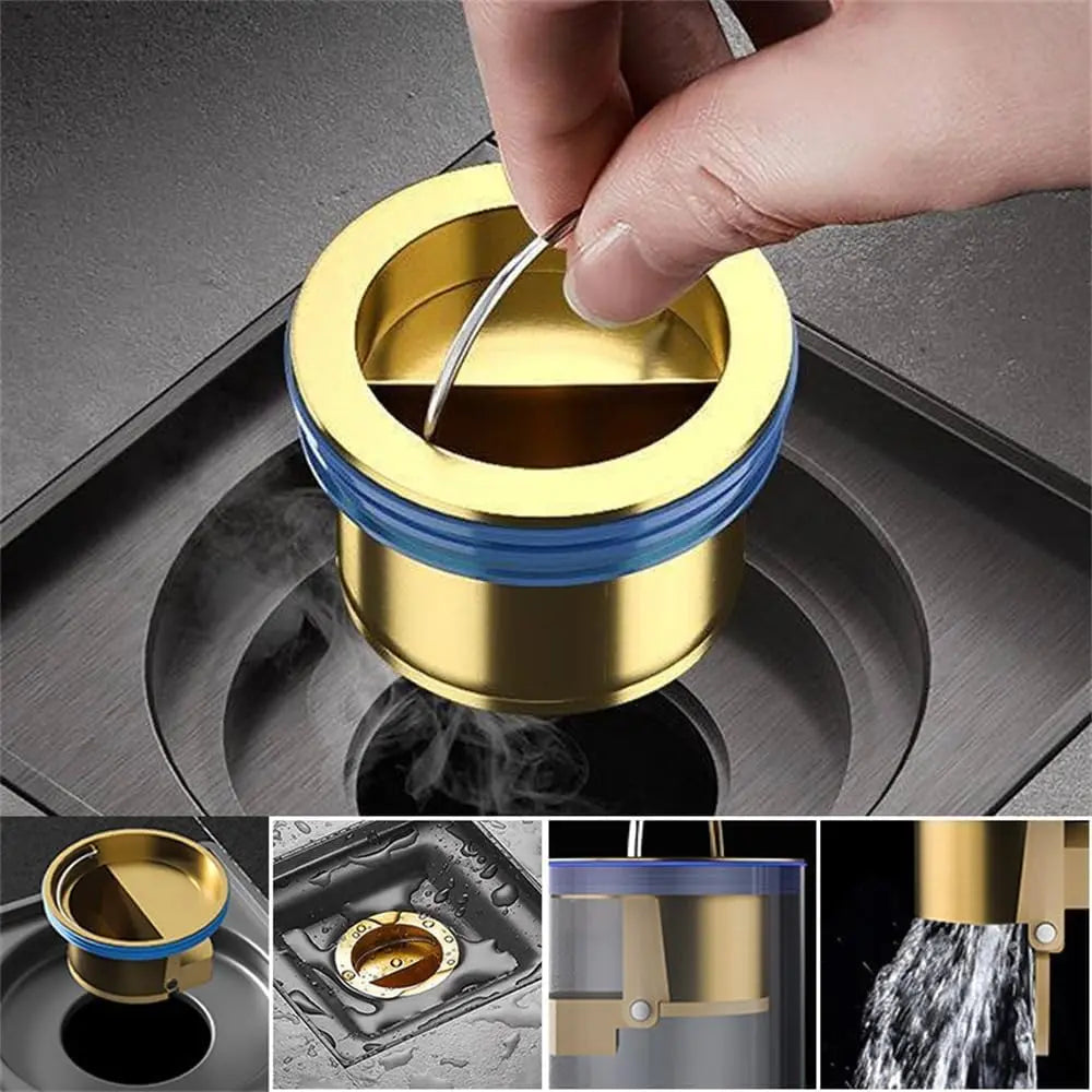 Sisica | Brass Drain Insert Stops Odors & Clogs
