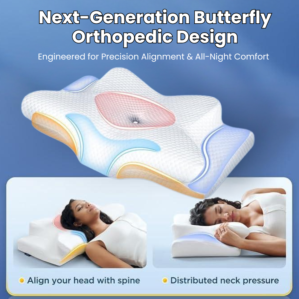 Sisica | Ergonomic Pillow for Neck Comfort & Snore Reduction | White