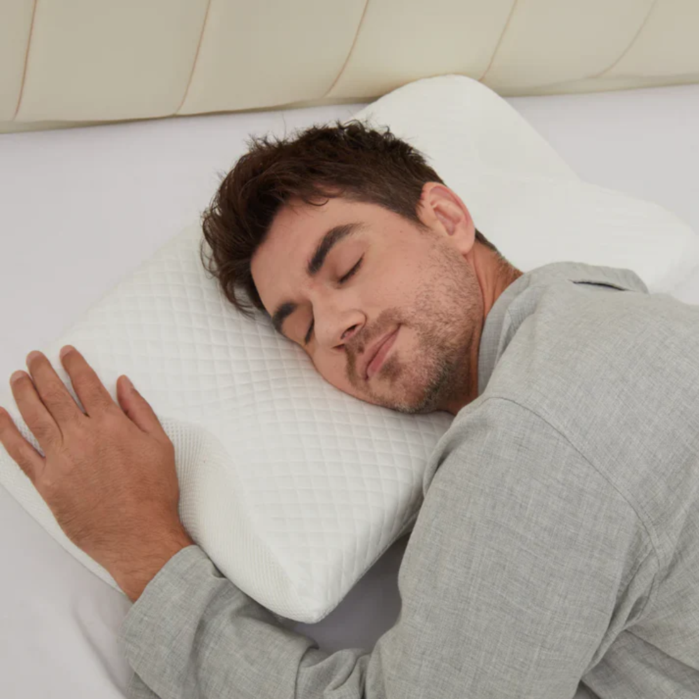 Sisica | Ergonomic Pillow for Neck Comfort & Snore Reduction | White
