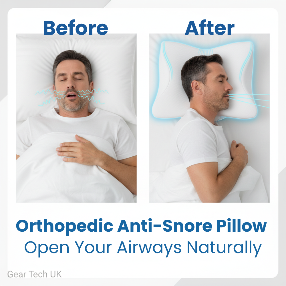 Sisica | Ergonomic Pillow for Neck Comfort & Snore Reduction | White