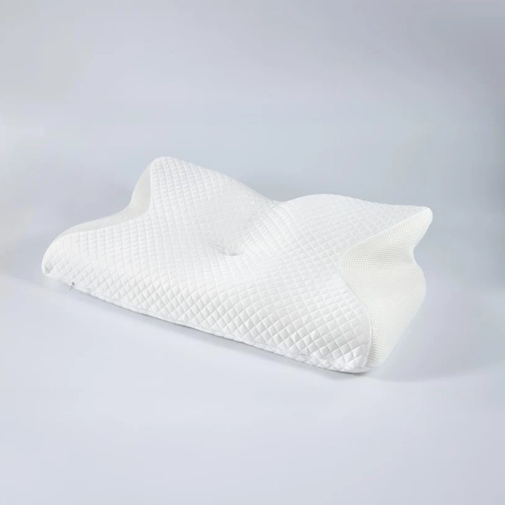 Sisica | Ergonomic Pillow for Neck Comfort & Snore Reduction | White