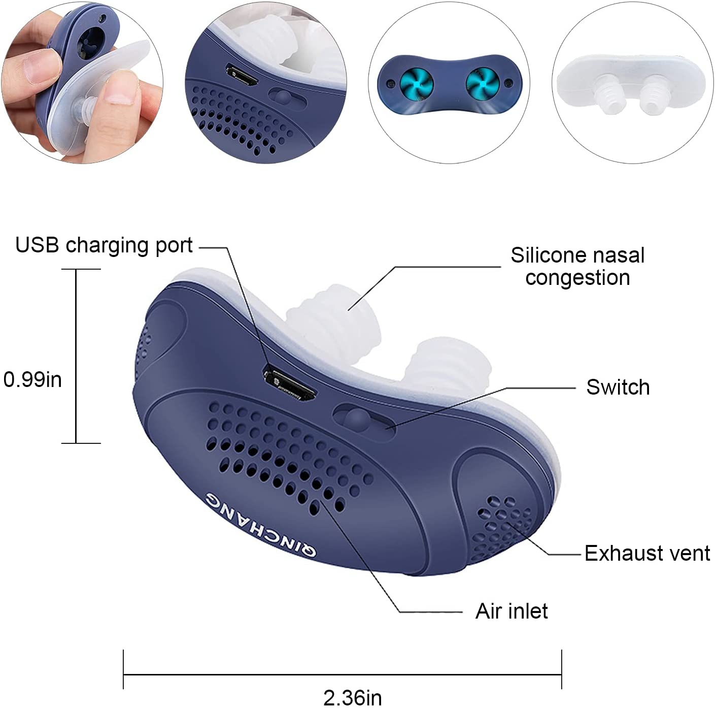 Sisica | Anti-Snoring Device | Tubeless, Maskless Micro-CPAP