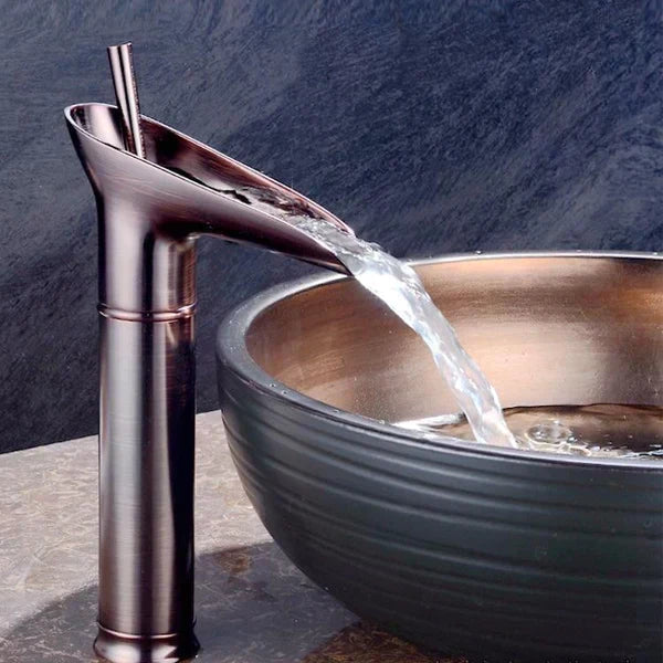 Sisica | Brass Waterfall Sink Faucet - Antique Style