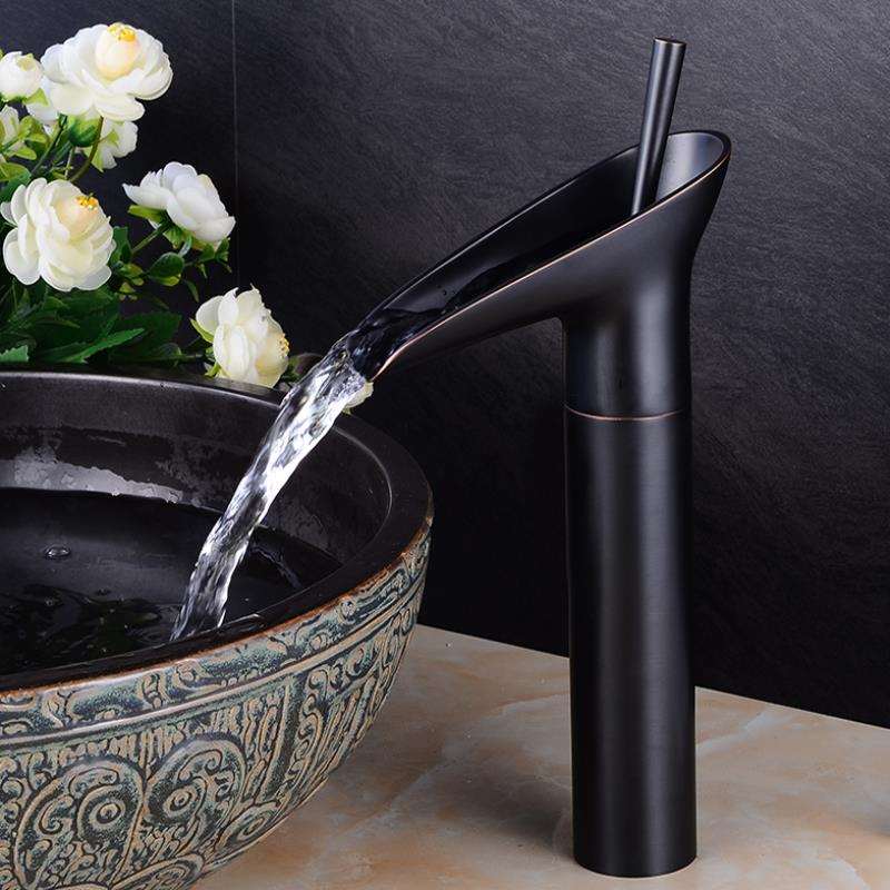 Sisica | Brass Waterfall Sink Faucet - Antique Style