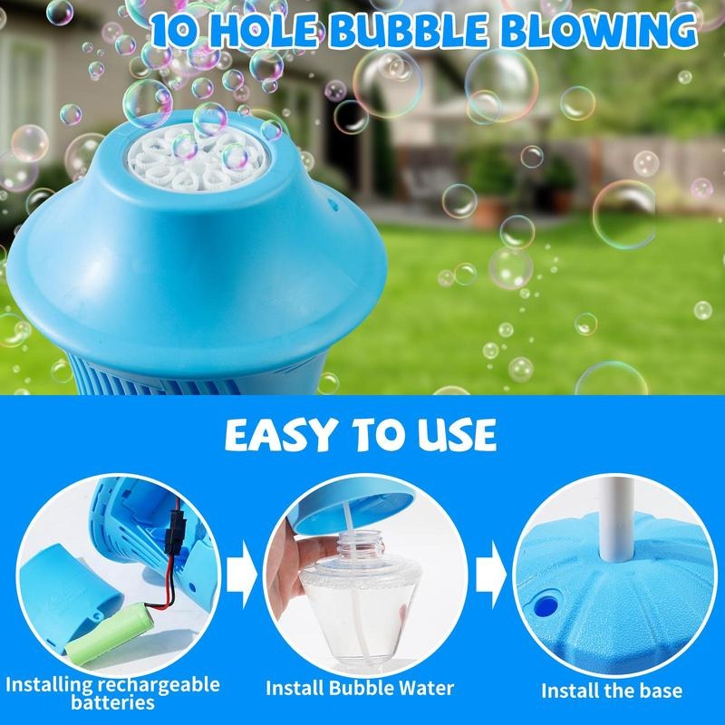 Sisica | Automatic Bubble Maker for Kids | BubbleFun Magical Bubble Play | 20,000+ Bubbles/Min | Adjustable Height | Portable