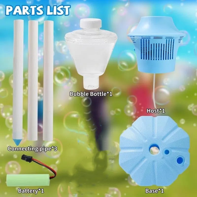 Sisica | Automatic Bubble Maker for Kids | BubbleFun Magical Bubble Play | 20,000+ Bubbles/Min | Adjustable Height | Portable