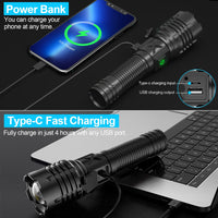 Banral Super Bright LED Flashlight - 100000 Lumens, IPX6 Waterproof